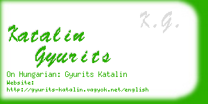 katalin gyurits business card